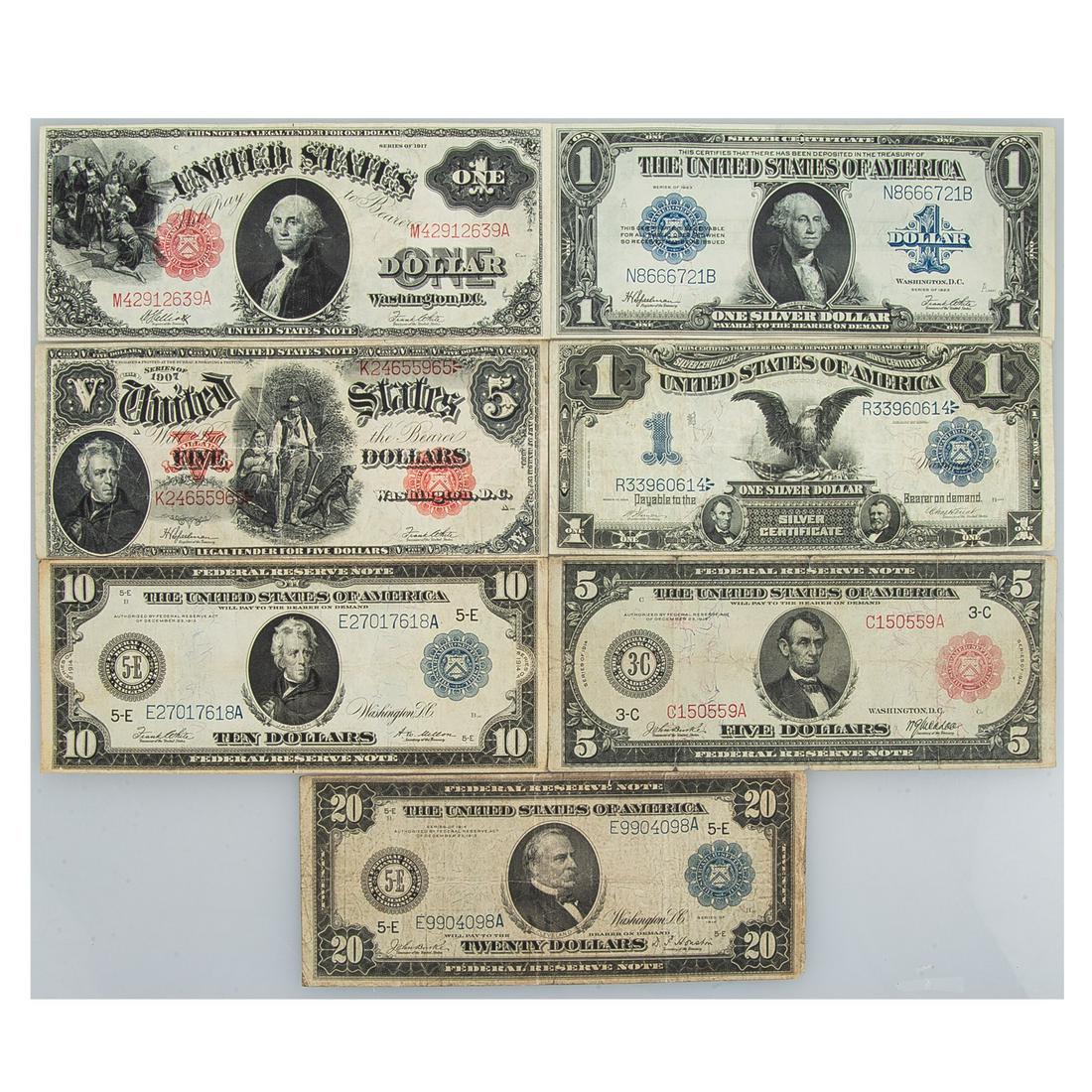 Collection of Seven Large Currency Type Notes (1 of 7)