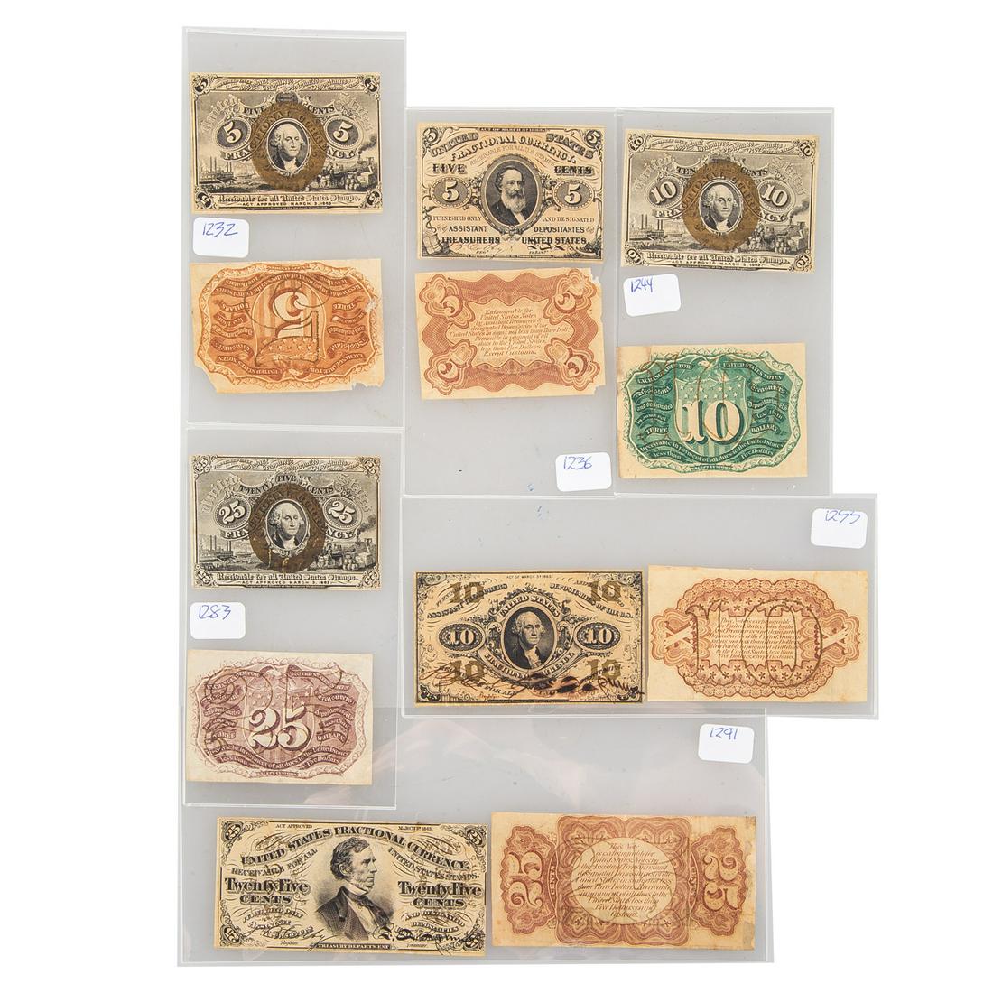 Six Sets of Fractional Note Specimens (1 of 13)