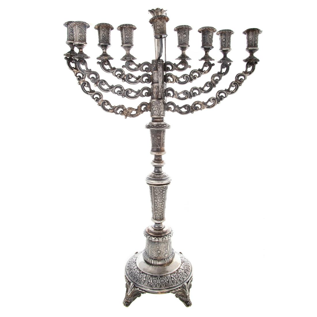 Impressive Russian Silver Hannukiah (1 of 7)