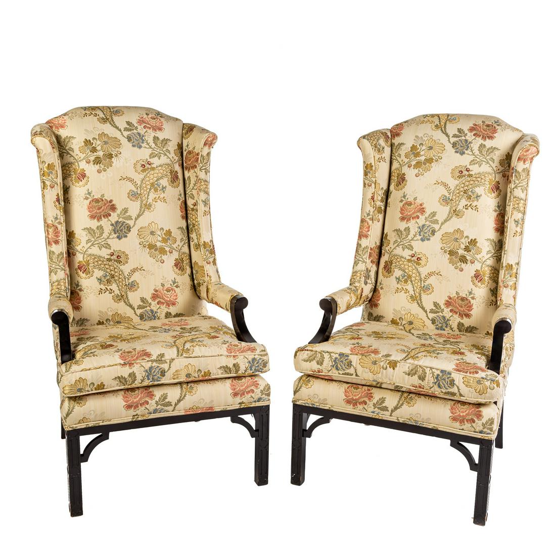 A Pair of Chinese Chippendale Style Arm Chairs (1 of 4)
