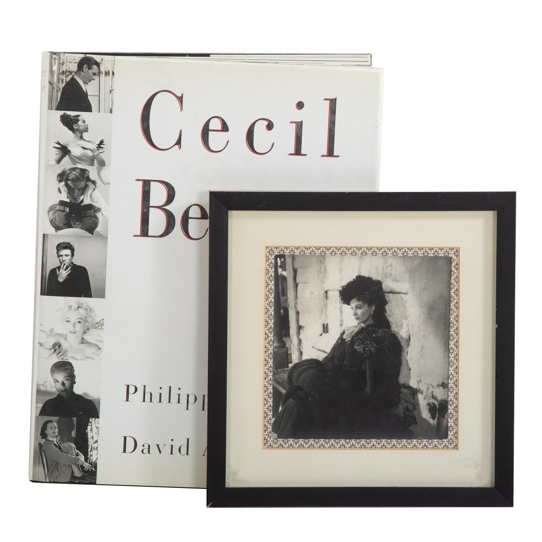 Cecil Beaton. "Vivien Leigh-Anna Karenina," photo: (British, 1904-1980). Gelatin silver print, 1947, estate stamp on verso, further identifying information on verso, sight size: 5 1/4 x 5 in., framed. Together with hardcover book, "Cecil Beaton" by Ph