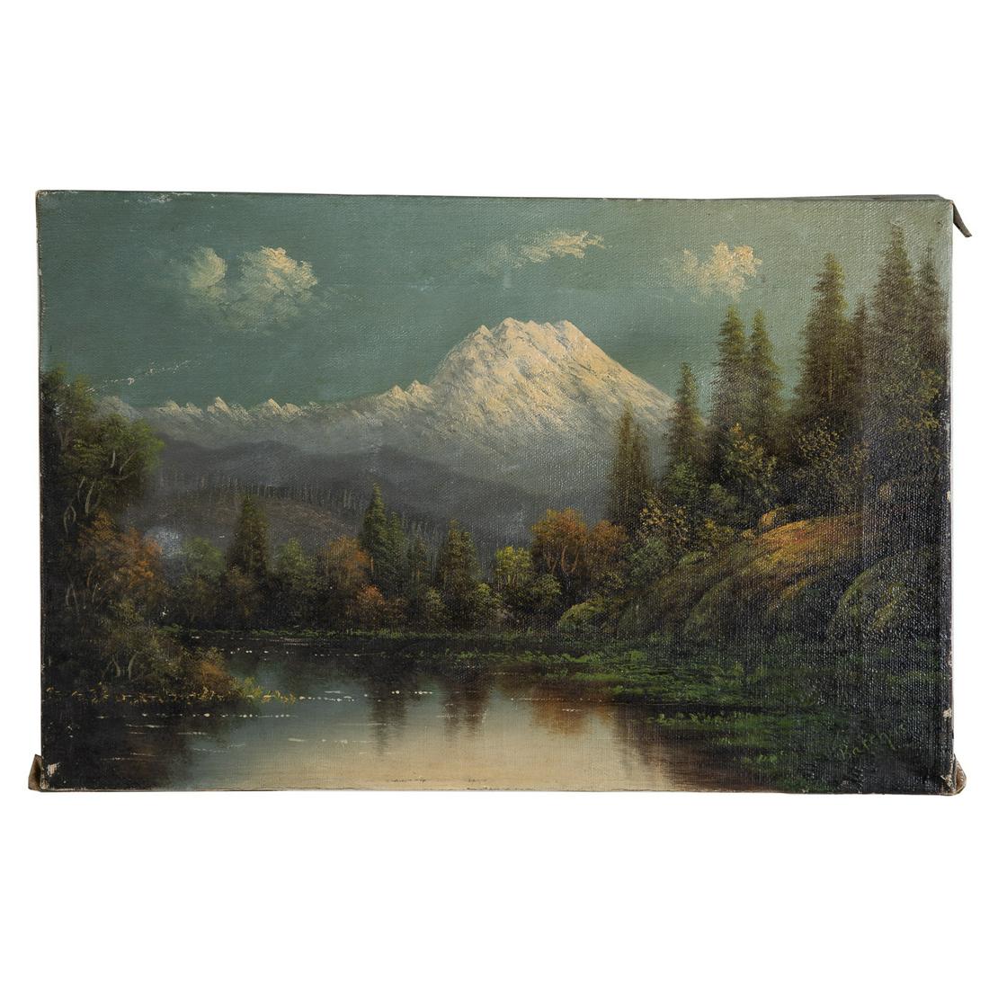 Eliza Rosanna Barchus. Mountain Landscape, oil (1 of 6)