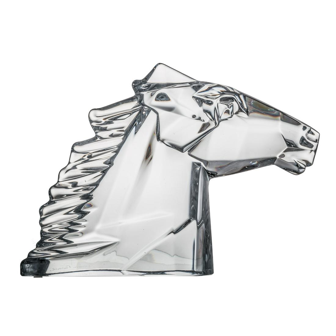 Daum, France Clear Crystal Horse Head (1 of 5)