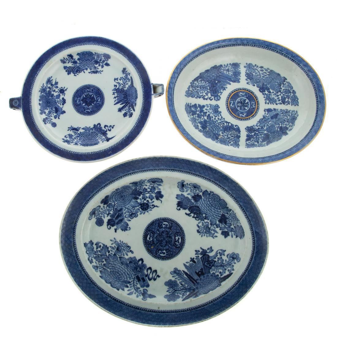 Three Chinese Export Blue Fitzhugh Serving Pieces (1 of 6)