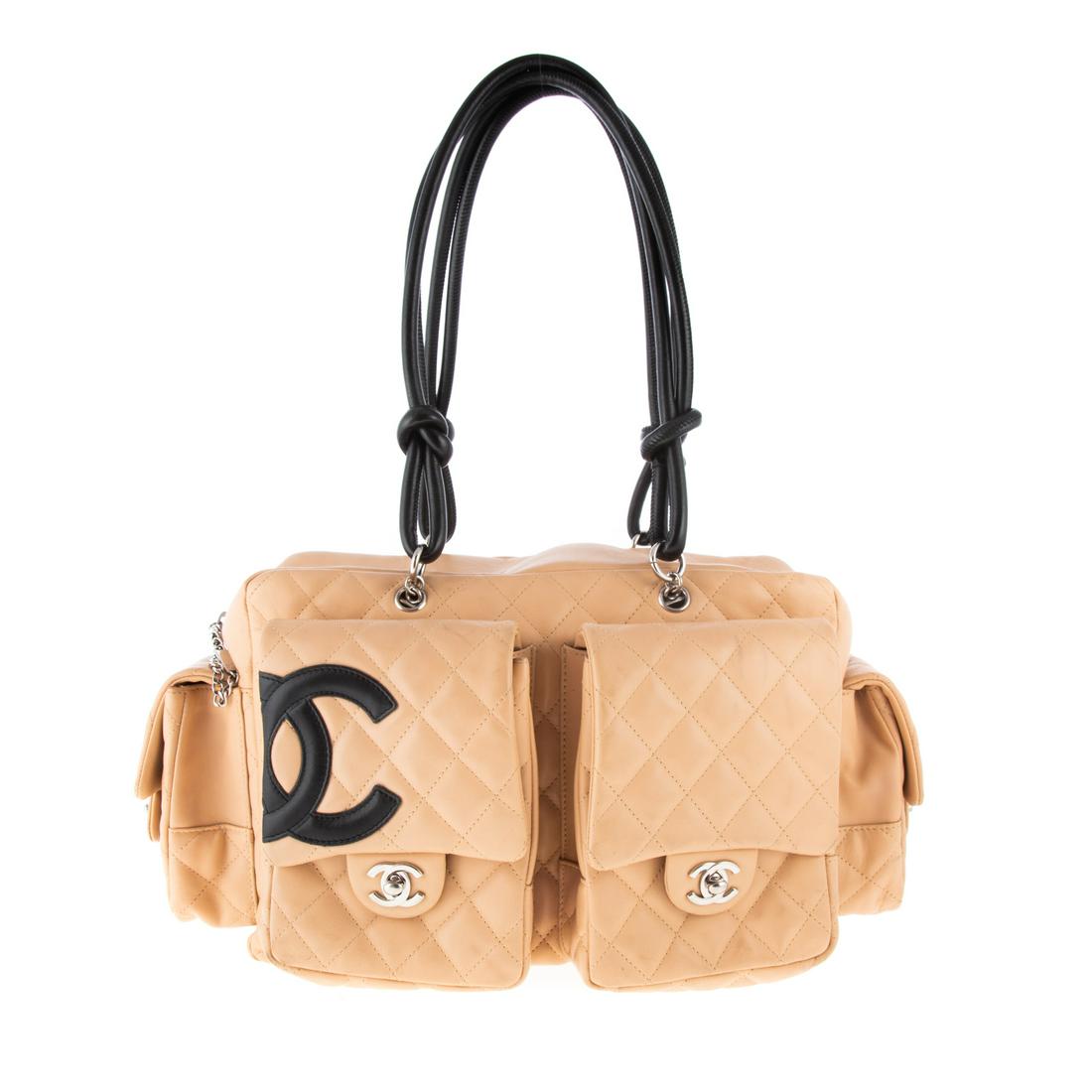 A Beige Chanel Large Ligne Cambon Reporter Bag (1 of 11)