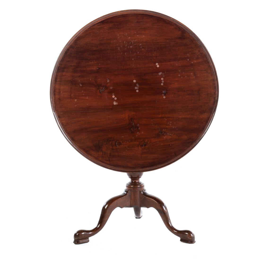 American Chippendale Mahogany Tilt-Top Table (1 of 7)