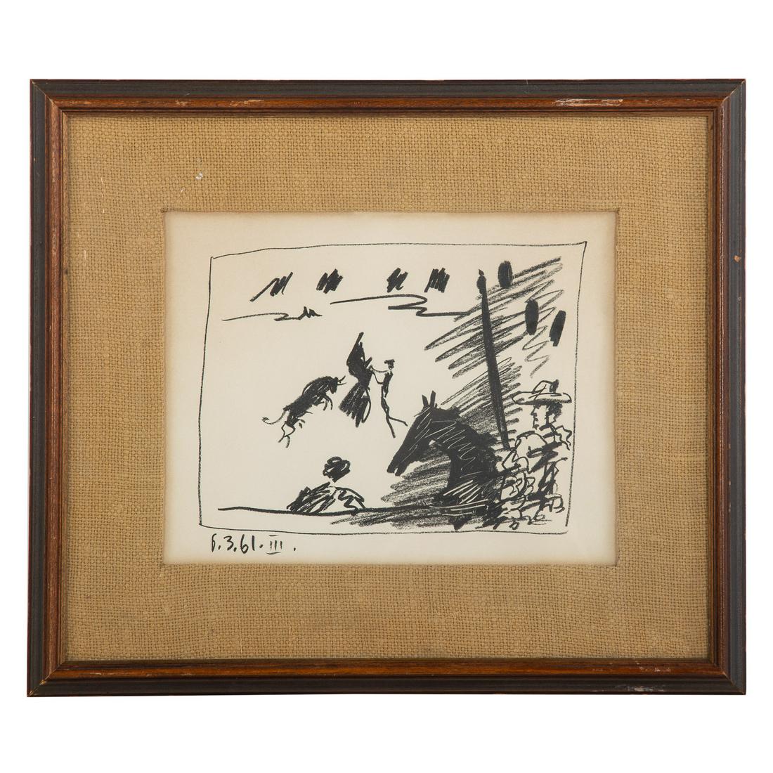 Pablo Picasso. "Jeu de la Cape," lithograph (1 of 3)