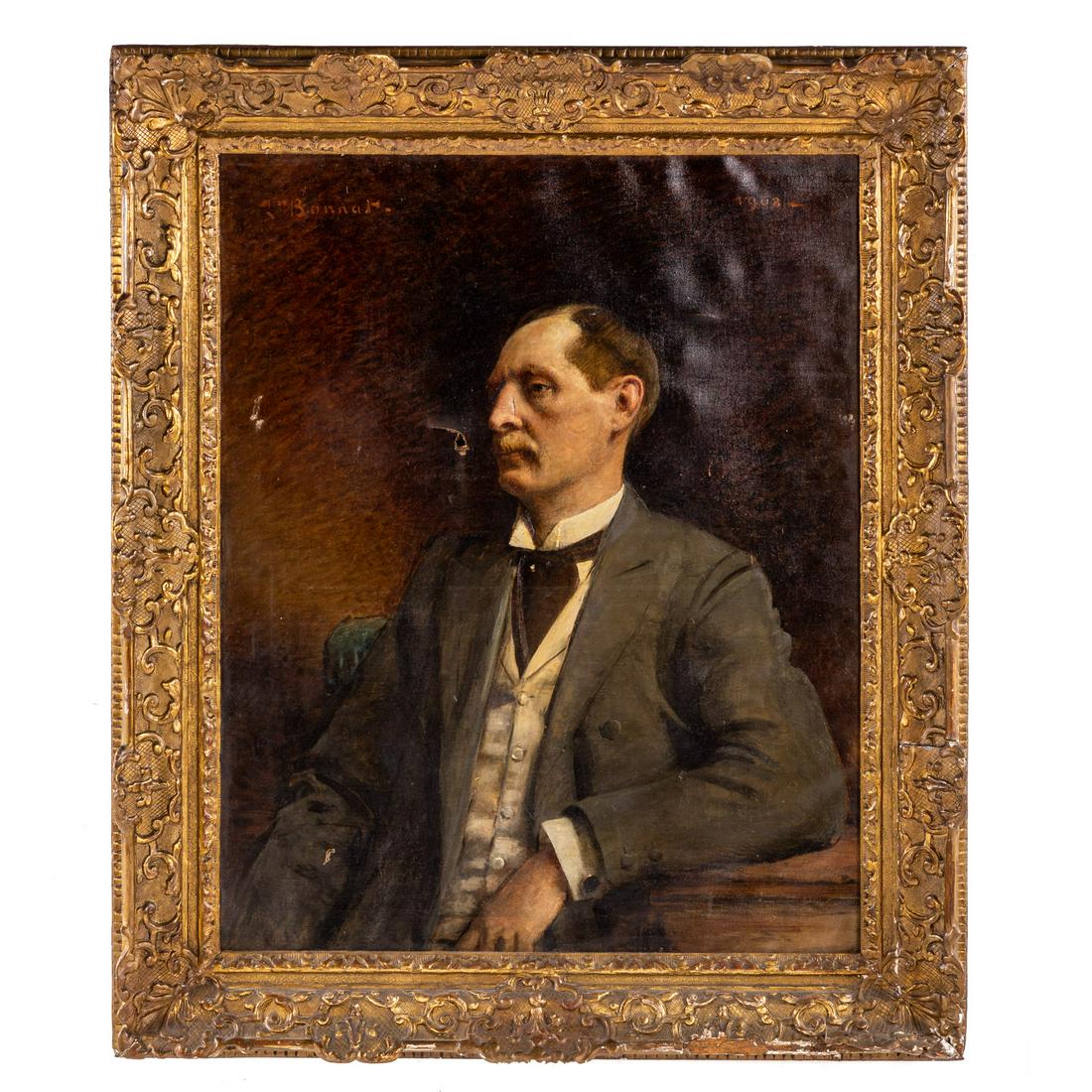 Leon J.F. Bonnat. Portrait of a Gentleman, oil (1 of 9)