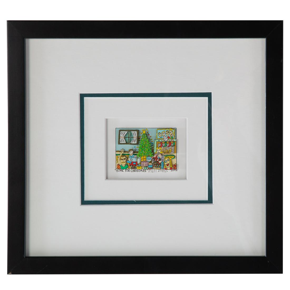 James Rizzi. "Home For Christmas," 3-D Collage (1 of 3)