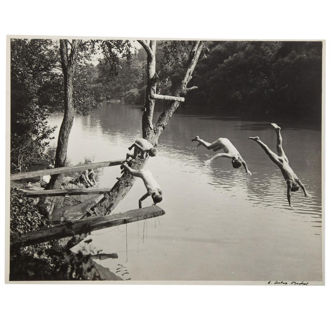 A. Aubrey Bodine. "Boys Swimming in the Patapsco" (1 of 5)