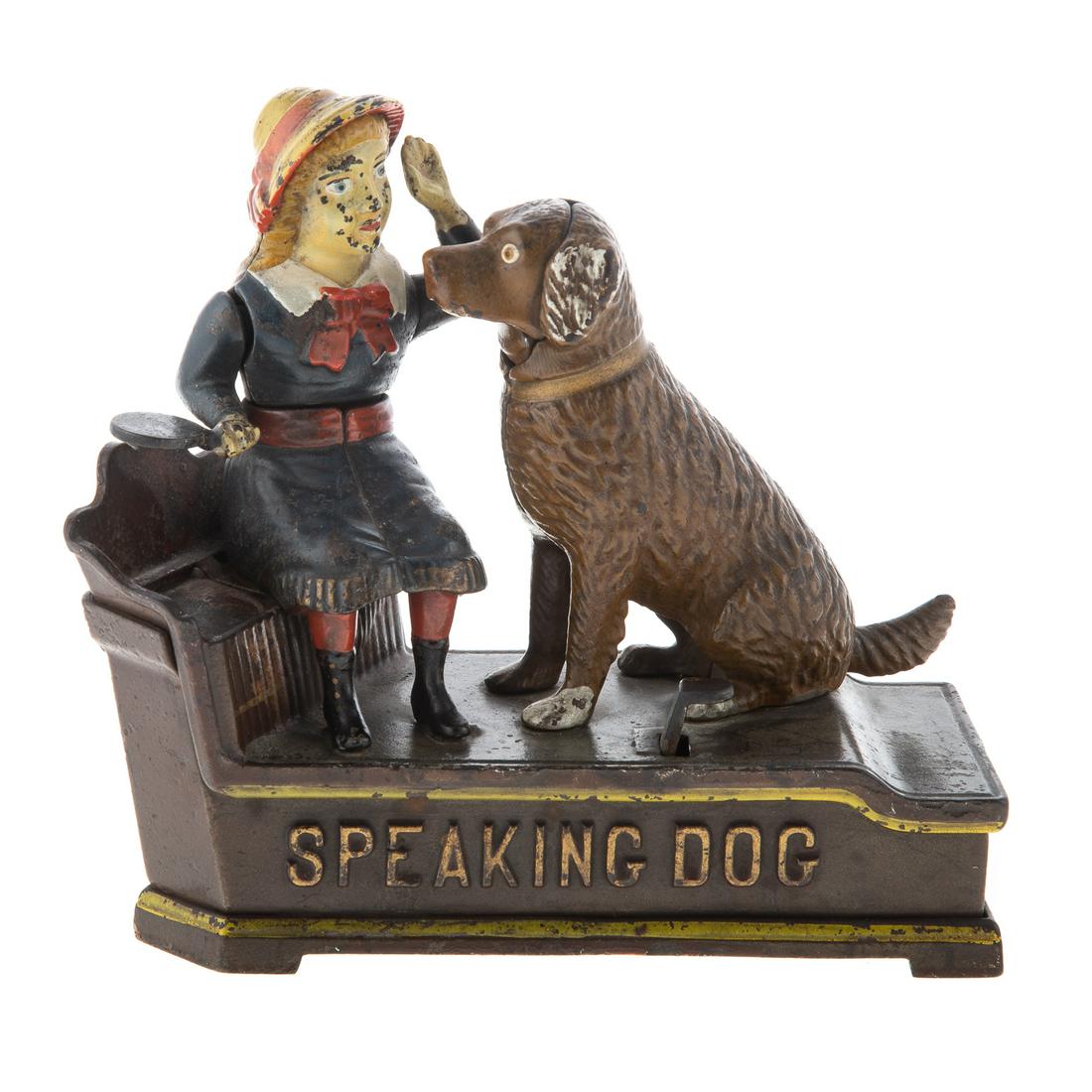 Speaking Dog, Cast Iron Mechanical Bank (1 of 4)