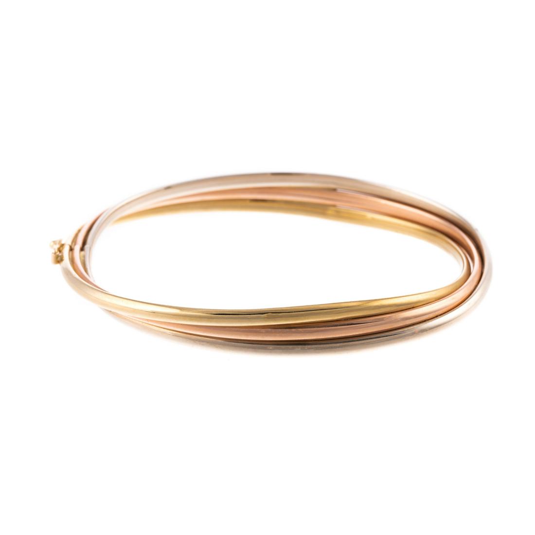 A Tri-Color Bangle in 14K (1 of 5)