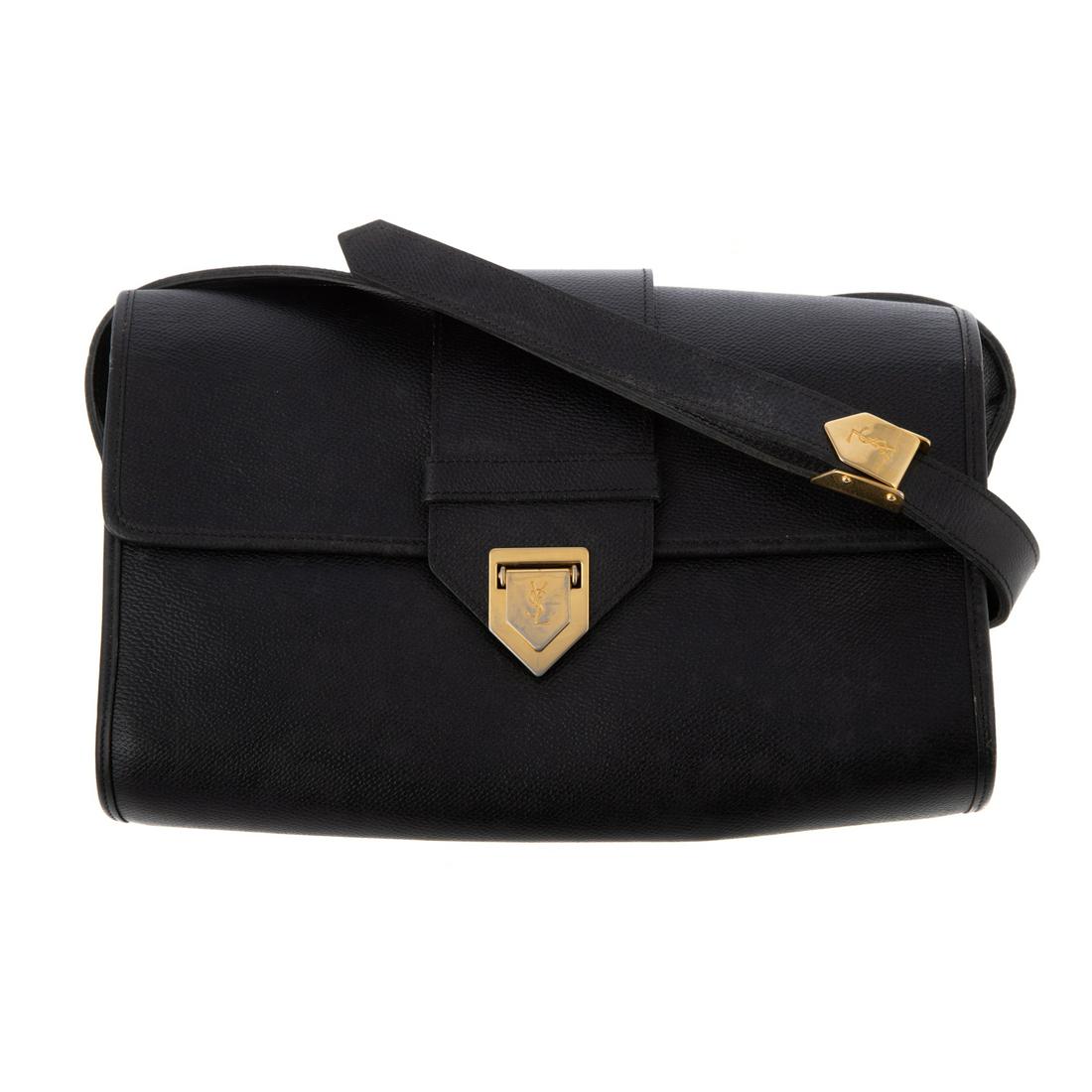 An Yves Saint Laurent Front Flap Clasp Bag (1 of 10)
