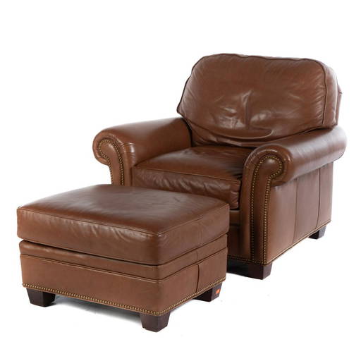 Hancock & Moore Leather Chair & Ottoman Jan 29, 2022 Alex Cooper in MD