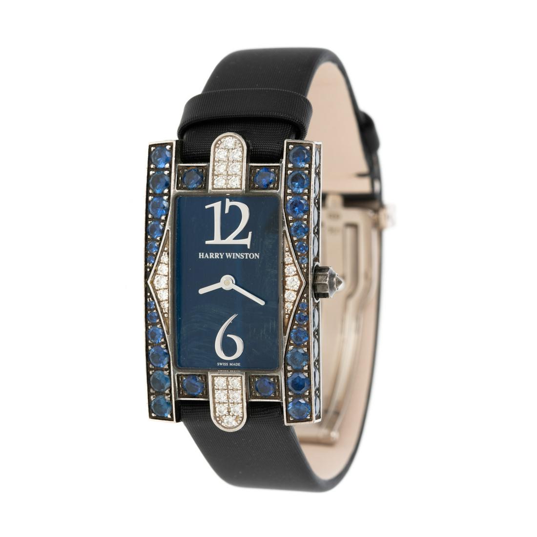 An 18K Diamond & Sapphire Watch by Harry Winston (1 of 10)
