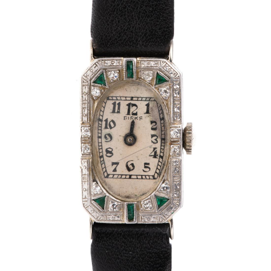 An Art Deco 18K & Platinum Diamond Cocktail Watch (1 of 10)