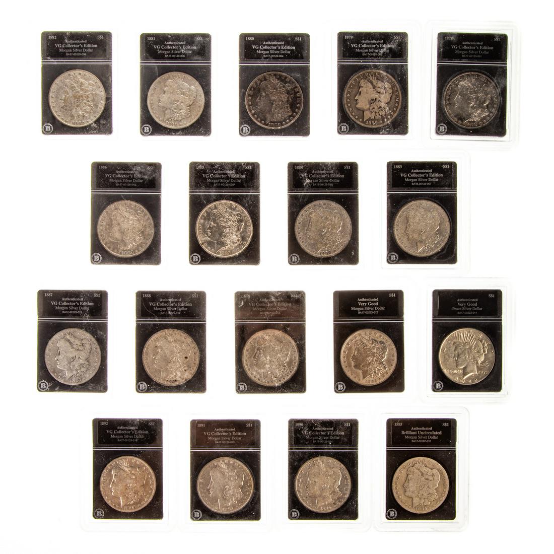 18 Silver Dollars in Bradford Exchange Slabs (1 of 5)