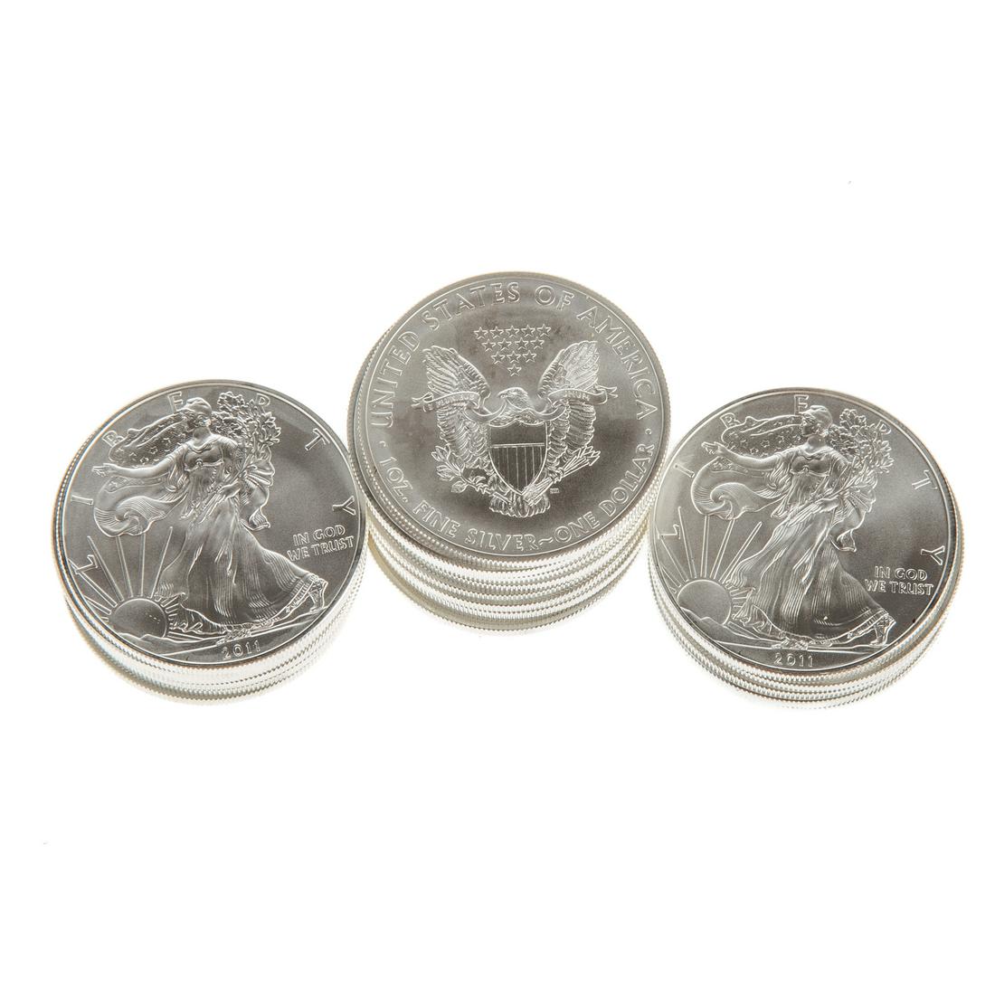 One Roll of 20 - 2011 Silver American Eagles -BU (1 of 3)