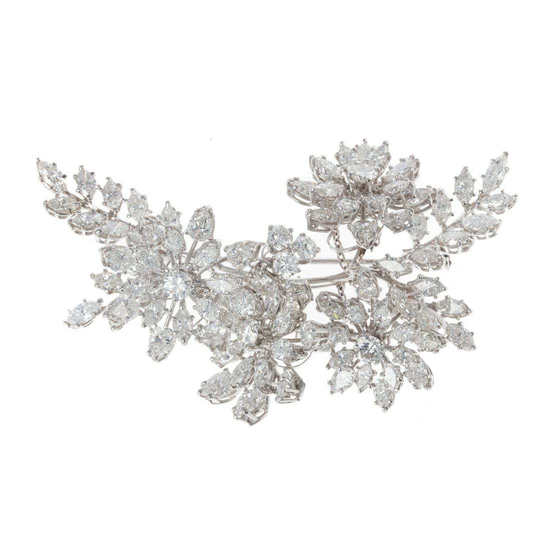 An Impressive French En Tremblant Diamond Brooch (1 of 5)