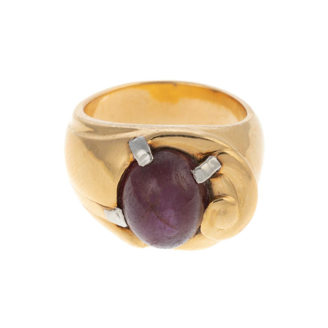 A Star Ruby Ring in 14K Yellow Gold (1 of 5)