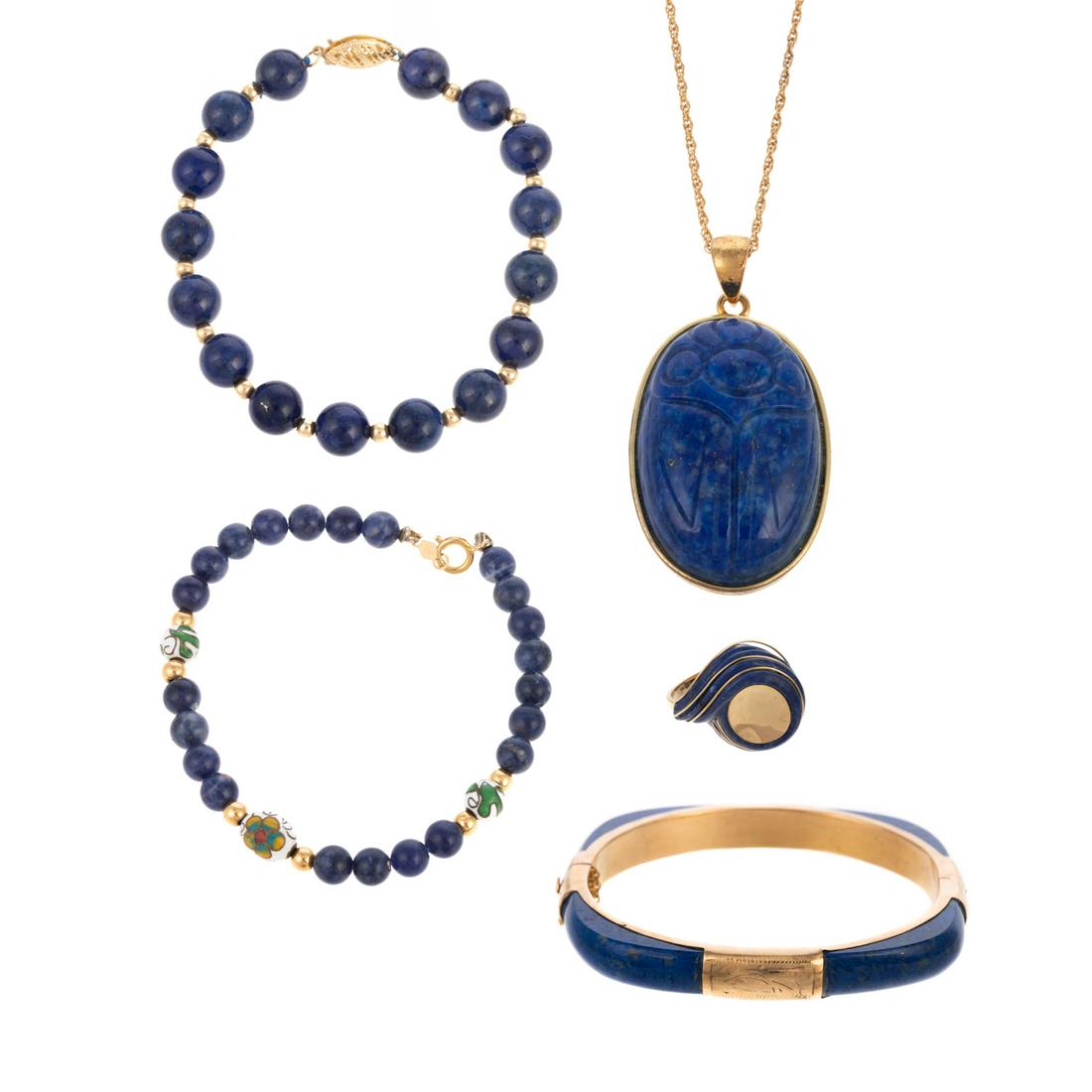 A Collection of Lapis Lazuli Jewelry (1 of 9)