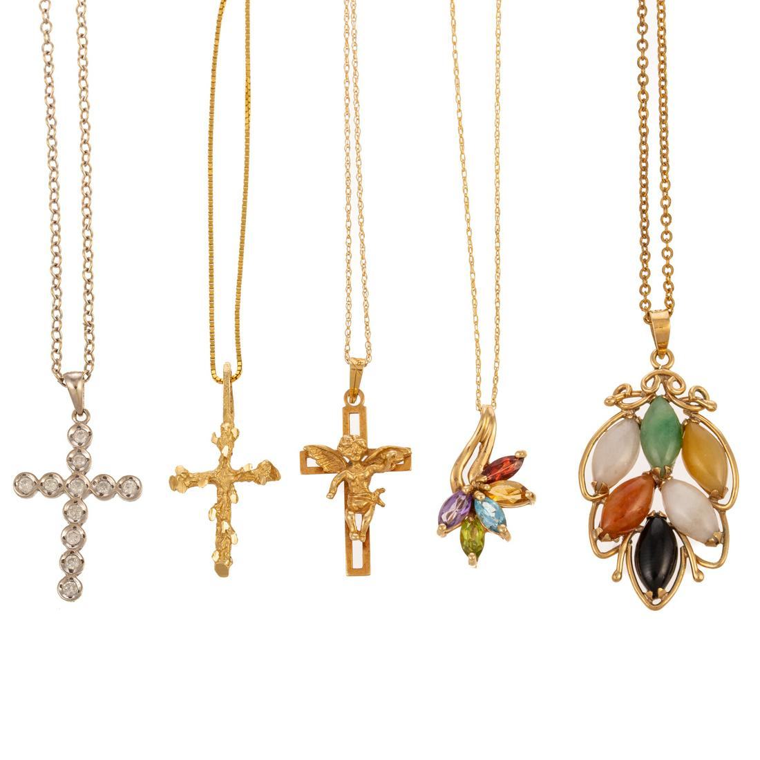 A Collection of Chains & Pendants in 10K & 14K (1 of 8)