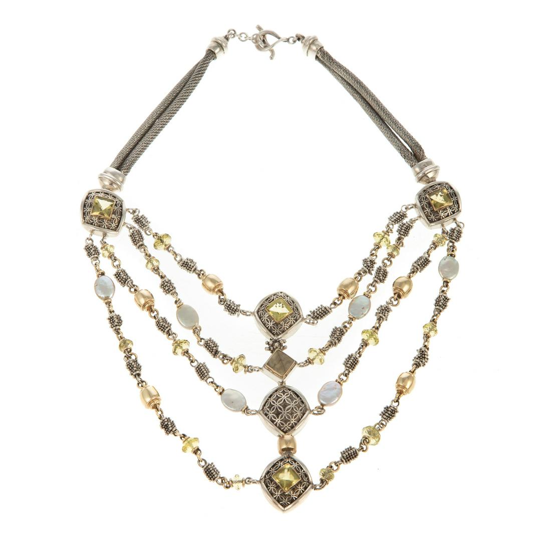 A Sterling Michael Dawkins Lemon Citrine Necklace (1 of 6)