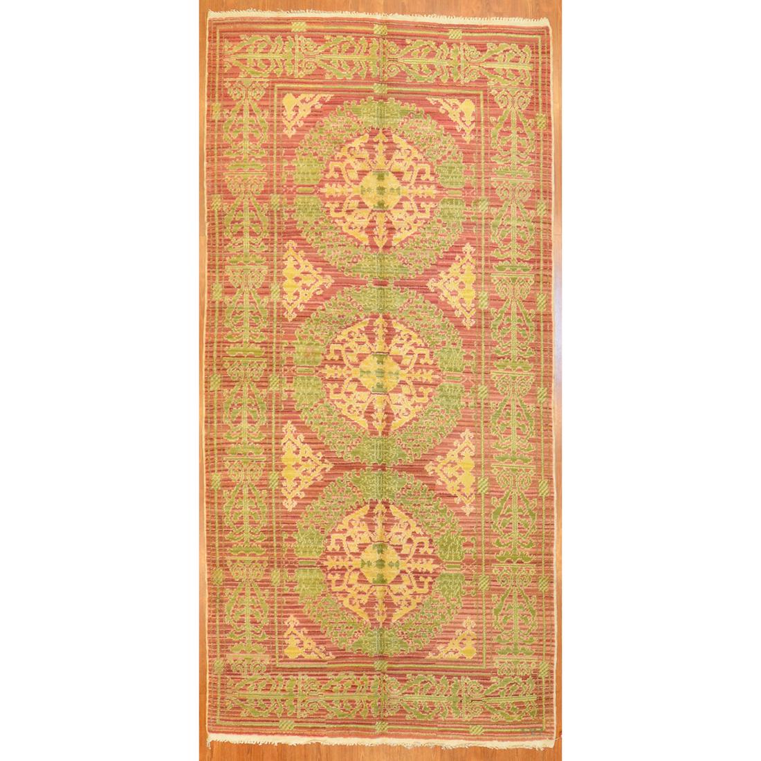 Antique Spanish Gallery Rug, 4.7 x 9.5: First quarter-20th century; hand-knotted, wool pile.