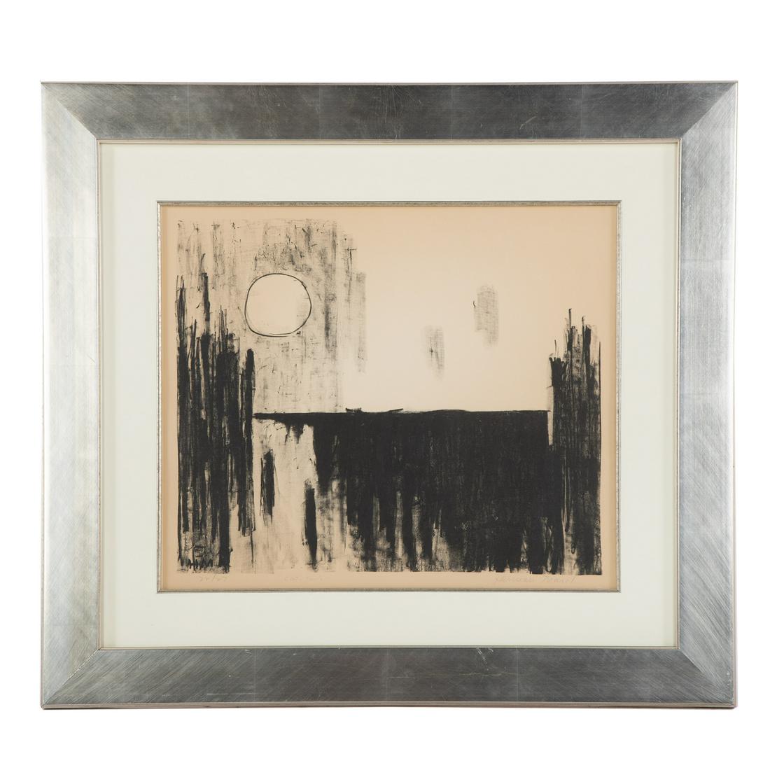 Herman Maril. "Cat-Tails," lithograph: (American, 1908-1986). Lithograph, ed. 22/27, pencil signed "Herman Maril" lr, 16 1/2 x 19 3/4 in., framed. From the private collection of Phipps and Tom Moran, Baltimore, MD.