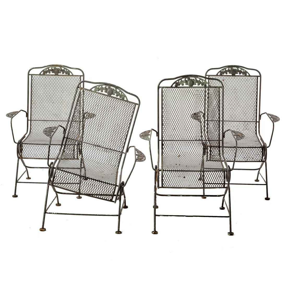 Four Wrought Iron Patio Arm Chairs (1039) on Jun 18, 2022 Alex