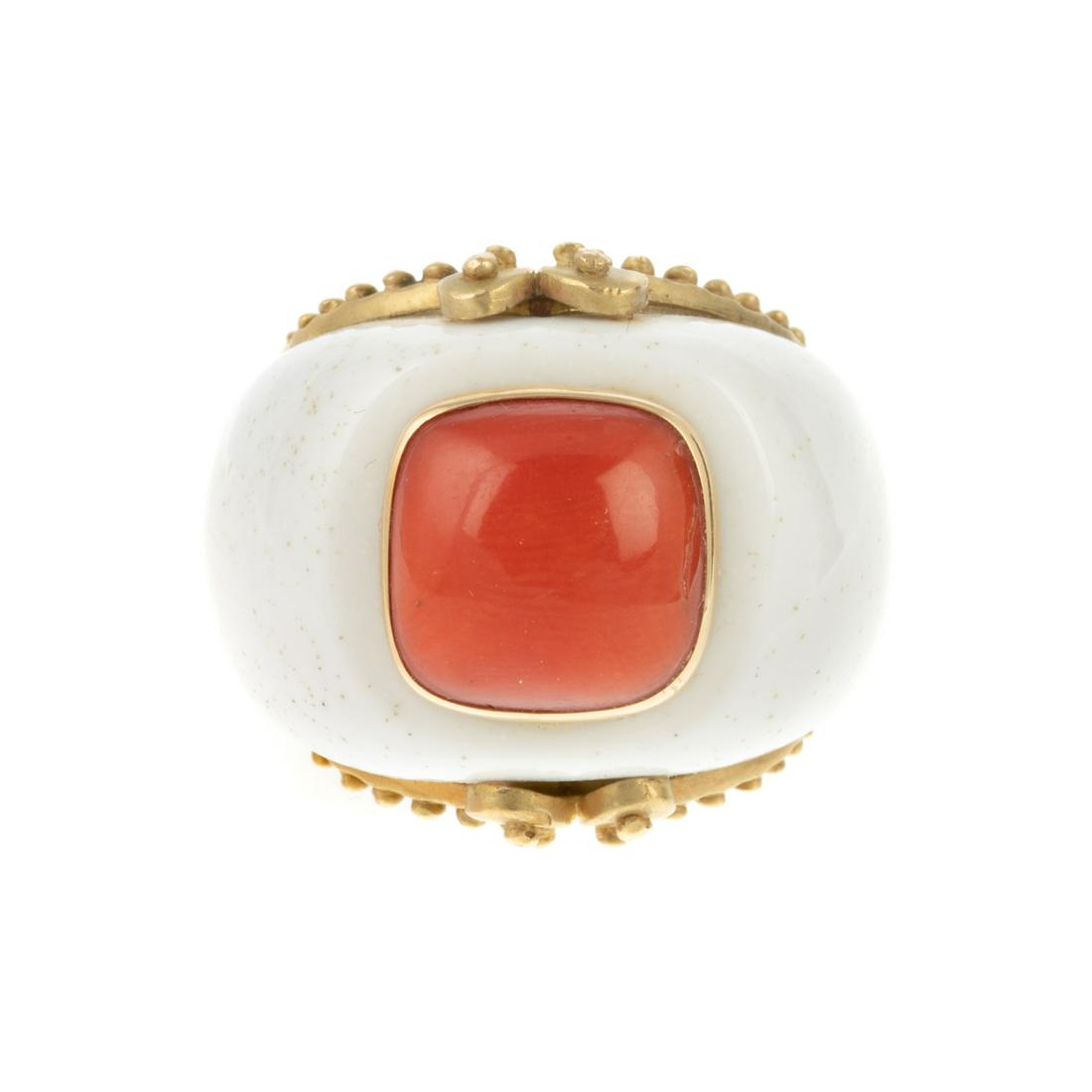 A Sterling & Gold Coral Ring by Maz (1 of 7)