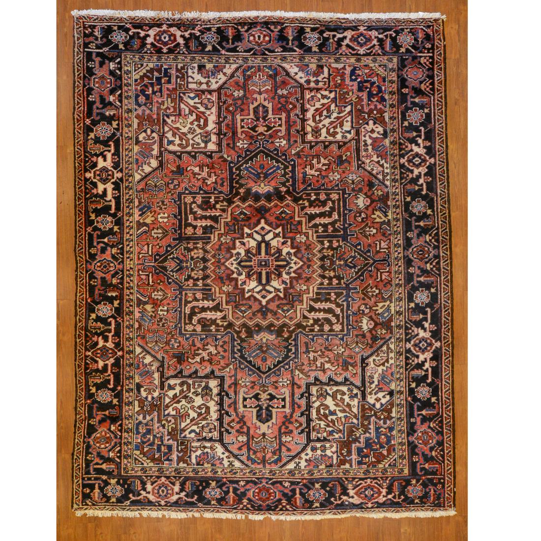 Heriz Rug, Persia, 7.3 x 9.8: Third quarter-20th century; hand-knotted, wool pile.