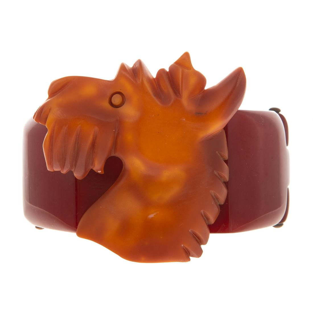A Bakelite Scottie Bracelet By Catalin Vintage (1 of 3)