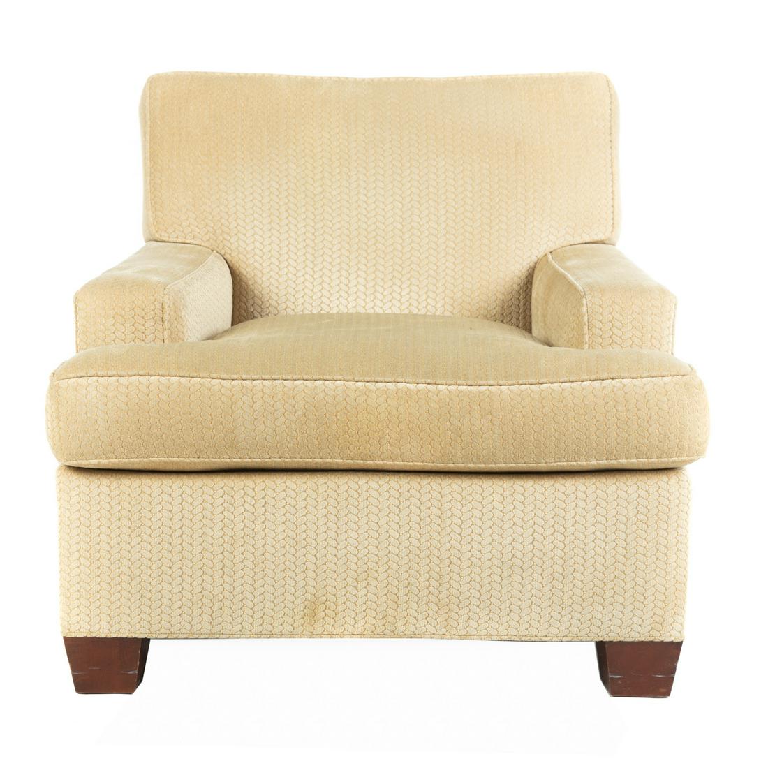 Hickory Chair Oversized Upholstered Armchair: 20th century; 33 in. H., 35 in. W., 42 in. D.