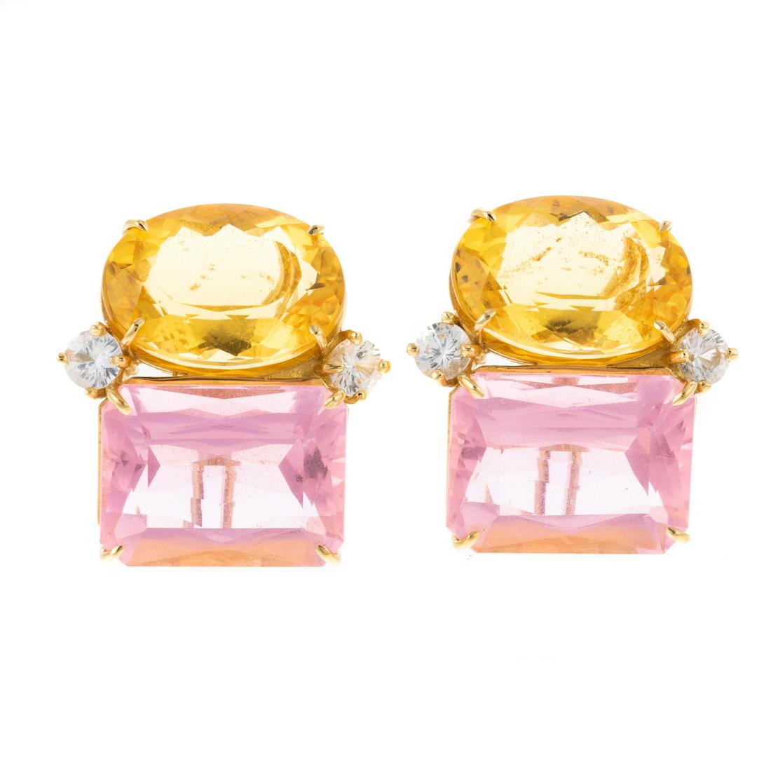 A Pair of Colorful Citrine Earrings in 14K (1 of 3)