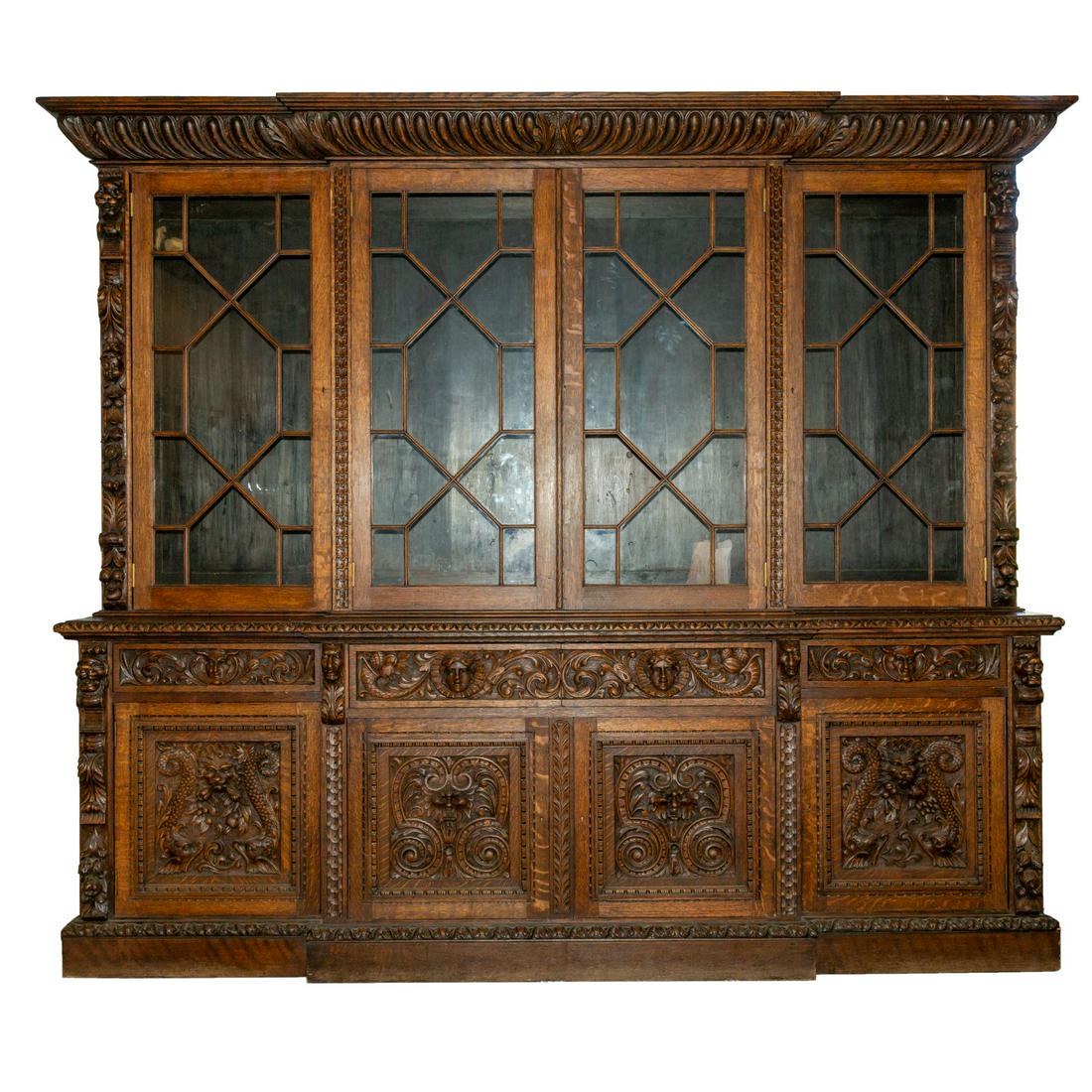 Renaissance Revival Oak Carved Cupboard (1 of 12)