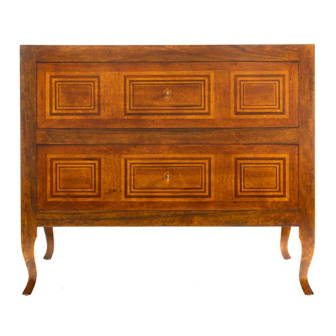 Italian Style Inlaid Walnut Commode (1 of 5)