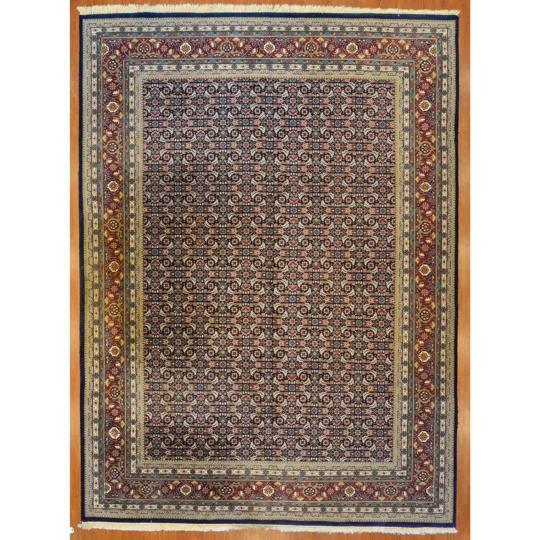 Indo Bijar Rug, India, 8.9 x 11.10: Fourth quarter-20th century; hand-knotted, wool pile.