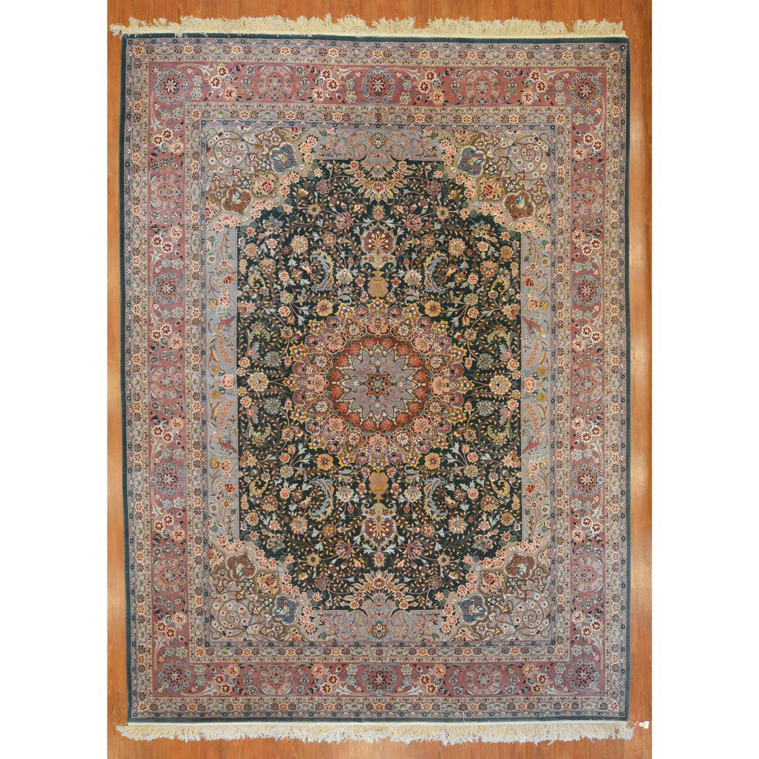 Sino Persian Tabriz Carpet, China, 9 x 12.6 (1 of 4)