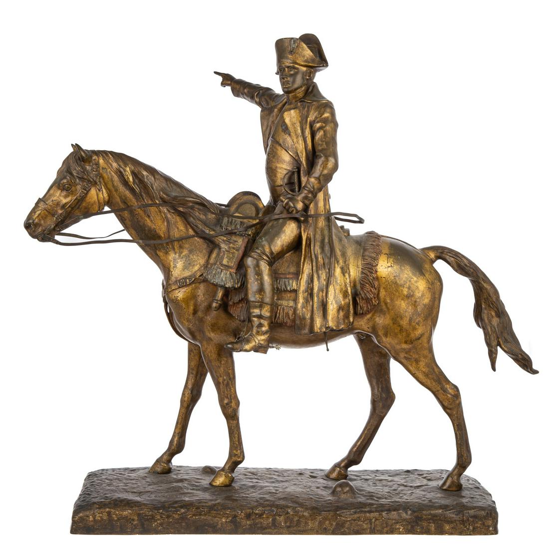 Henri Levasseur, Mounted Napoleon Gilt Bronze (1 of 5)