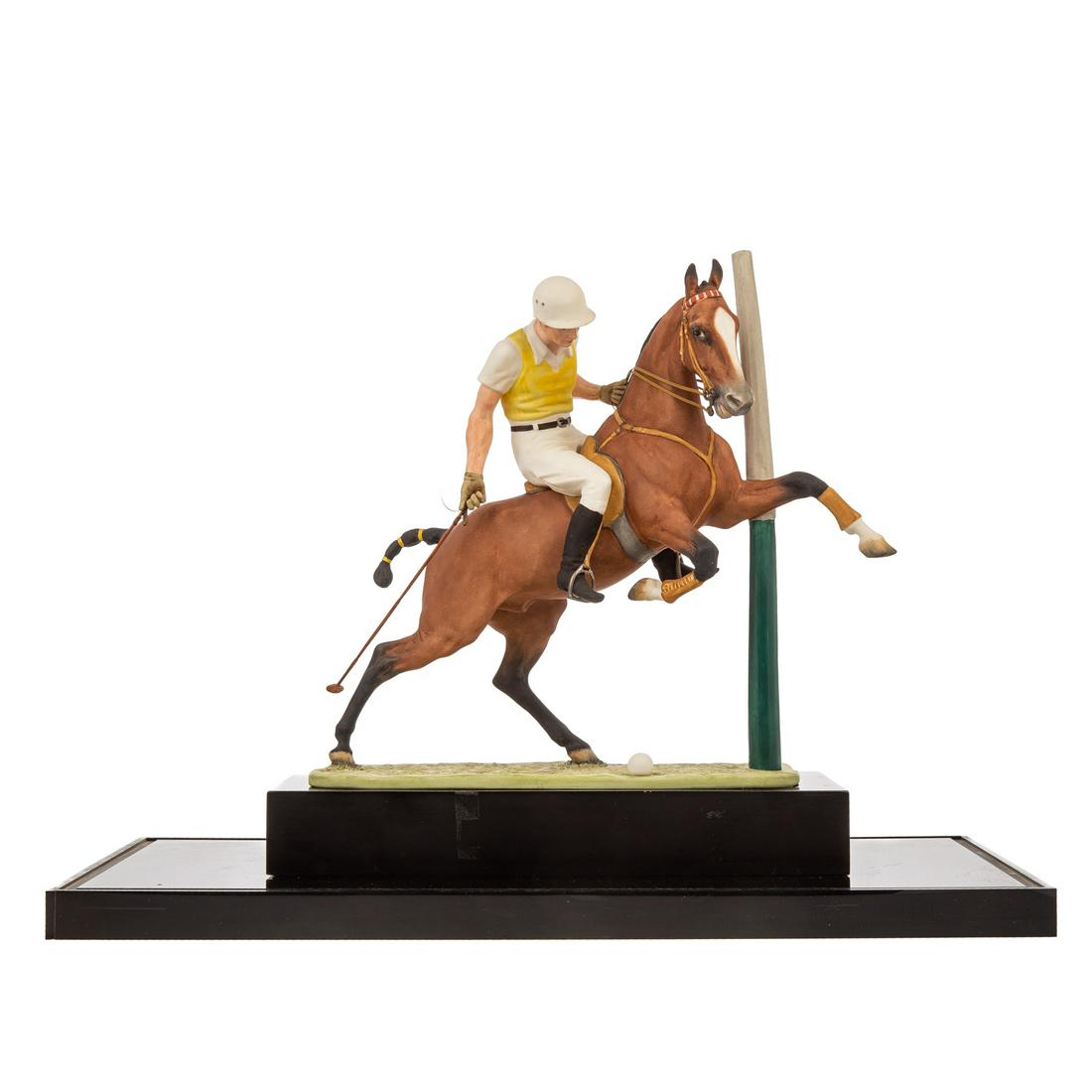 Rare Boehm Painted Bisque Porcelain Polo Player (1 of 5)