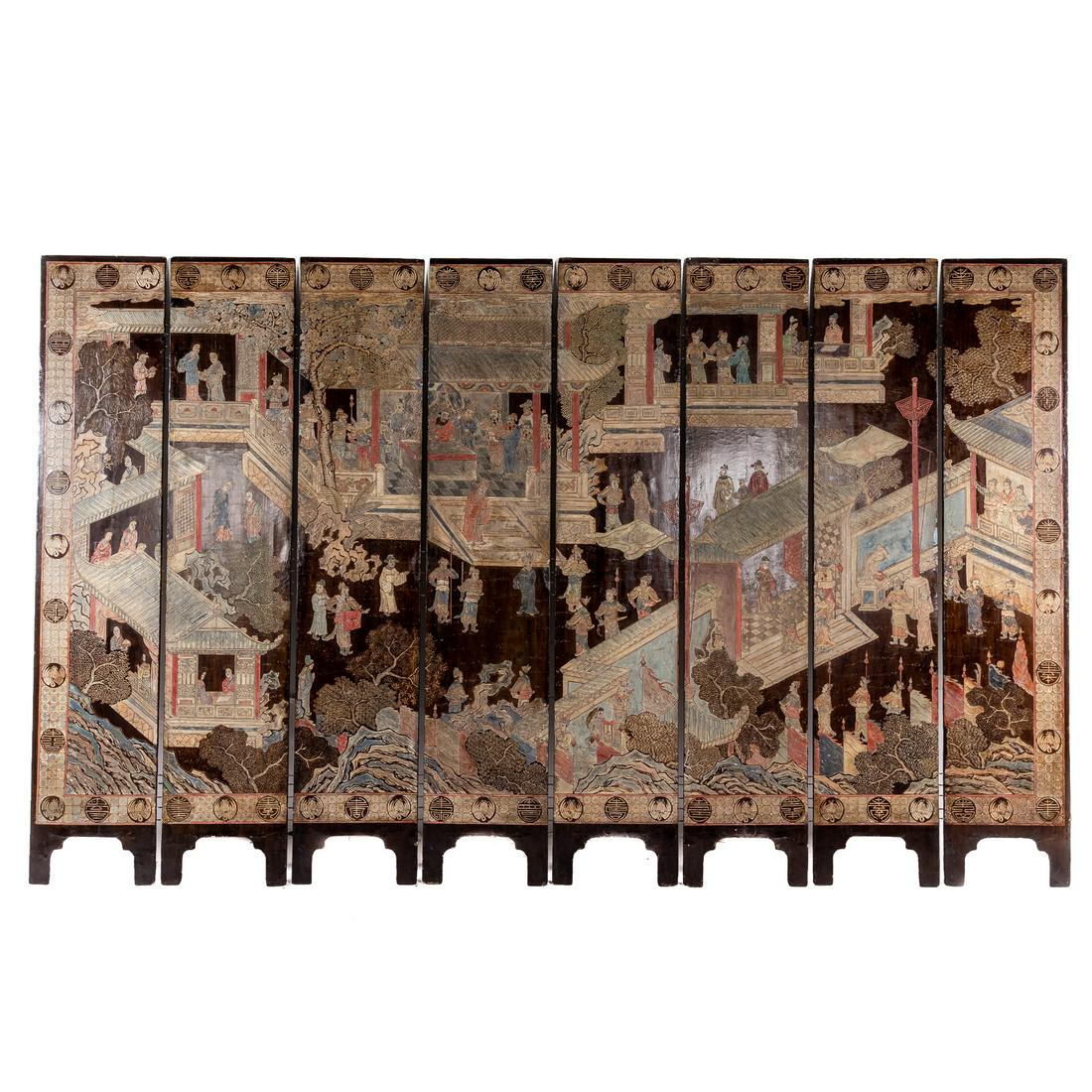 Chinese Eight Panel Coromandel Screen (1 of 16)
