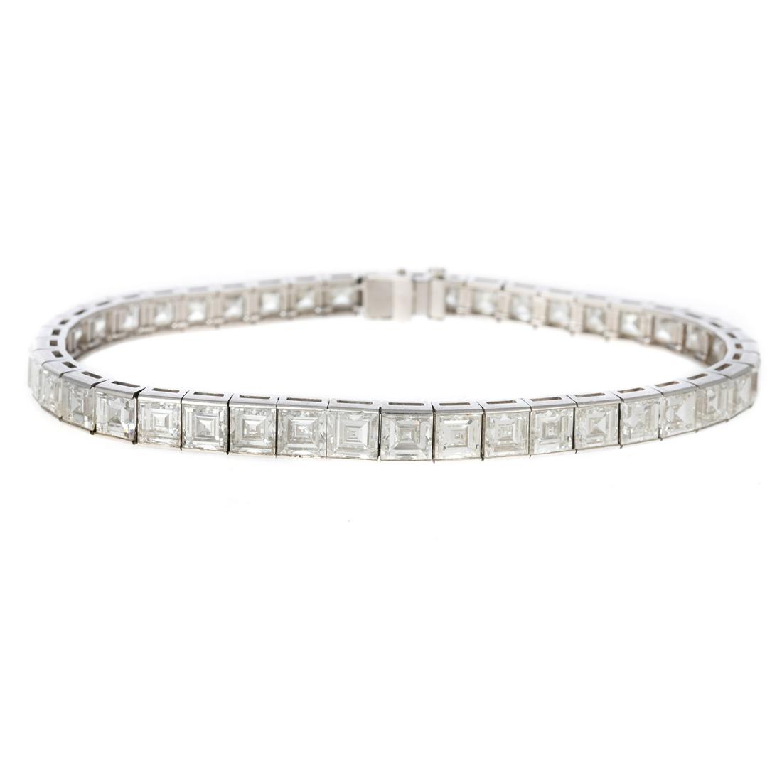 An Art Deco 14.30 ctw Diamond Line Bracelet (1 of 5)