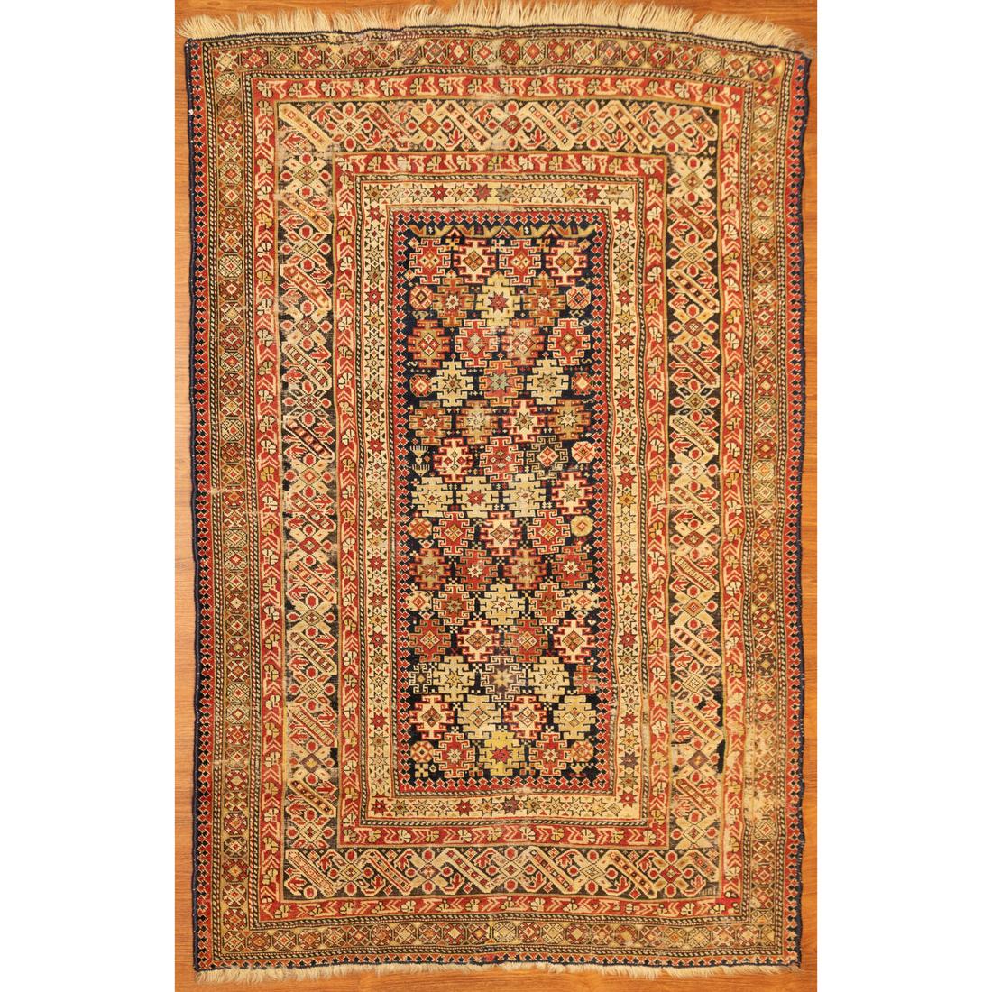 Shirvan Rug, Caucasus, 3.10 x 5.8: Third quarter-20th century; hand-knotted, wool pile.