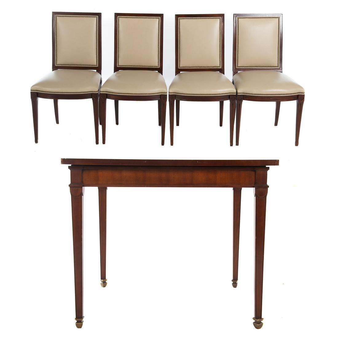 Hickory Chair Cherry Games Table & Four Chairs (1028) on Dec 10, 2022