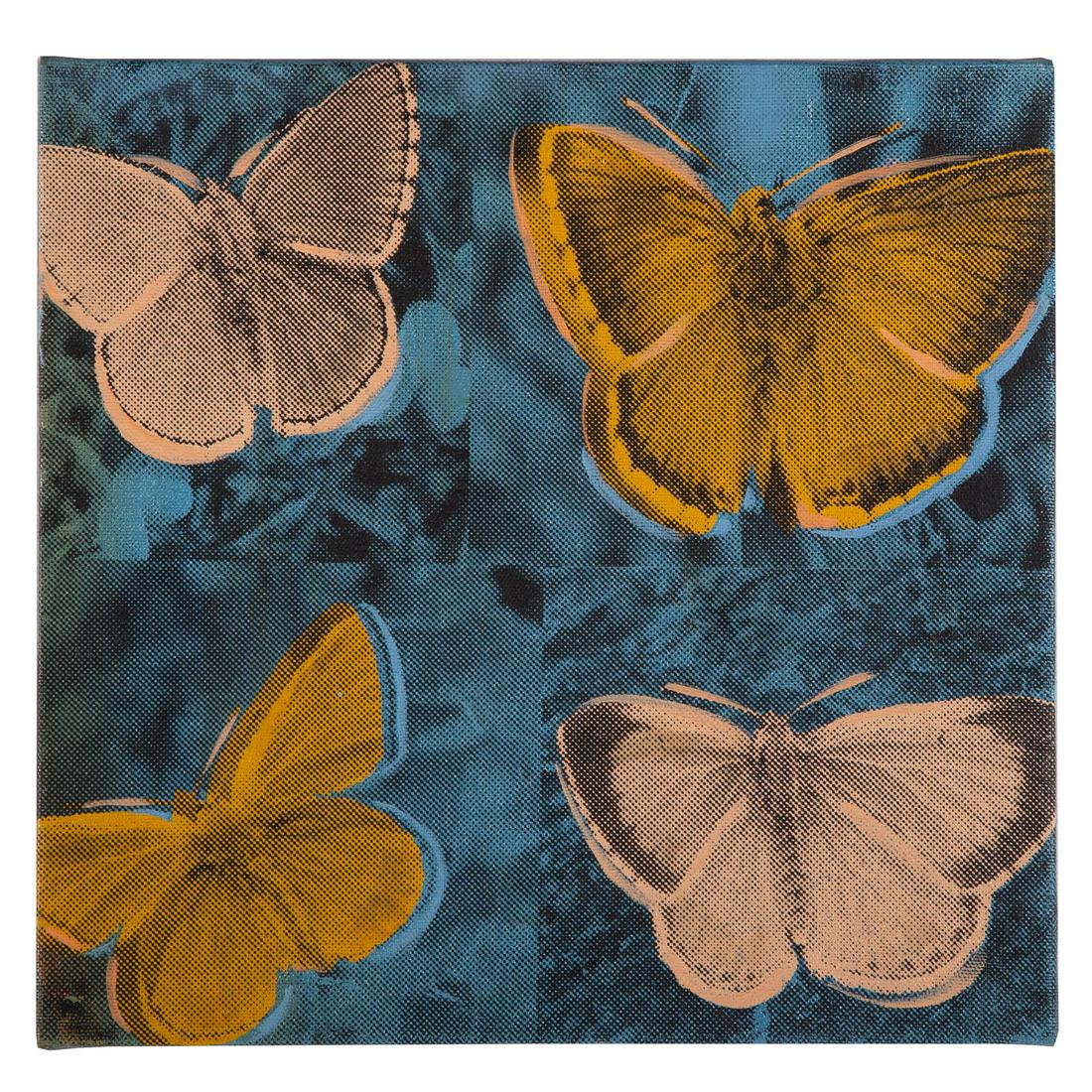 Steve Kaufman. Four Butterflies, screenprint: (American, 1960-2010). Initialed "SAK" on verso, 11 1/2 x 12 in., unframed.