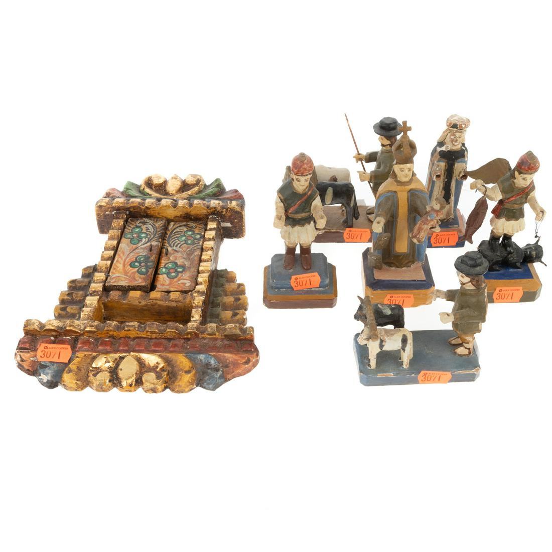 Six Santos Figures & Wall Shrine (1 of 4)