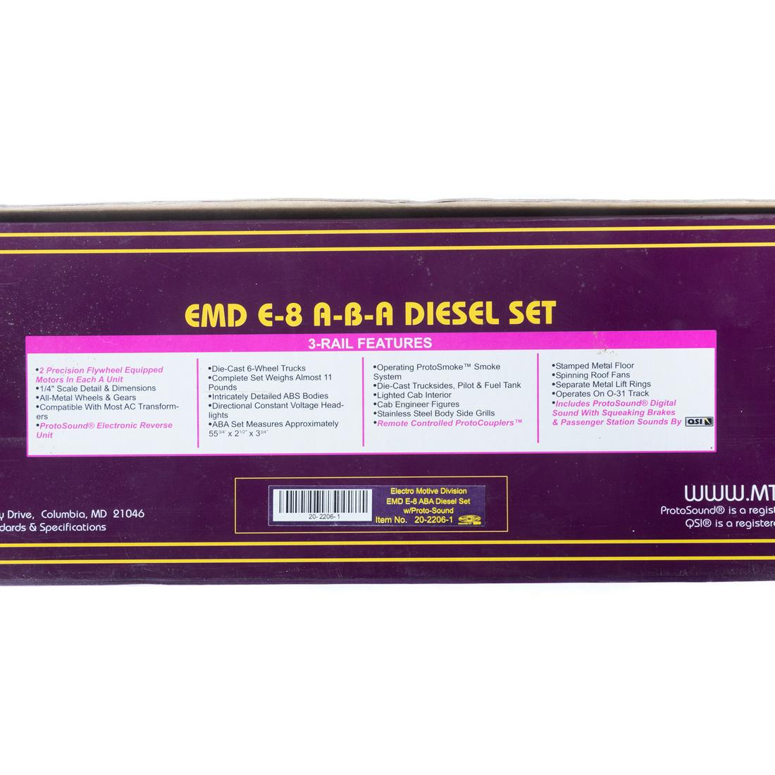 M.T.H. EMD E-8 A-B-A Diesel Set (1 of 3)