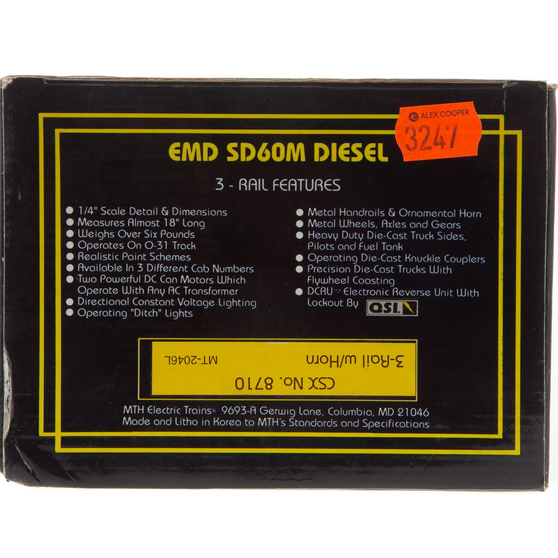 M.T.H. EMD SD60M Diesel Engine (1 of 2)