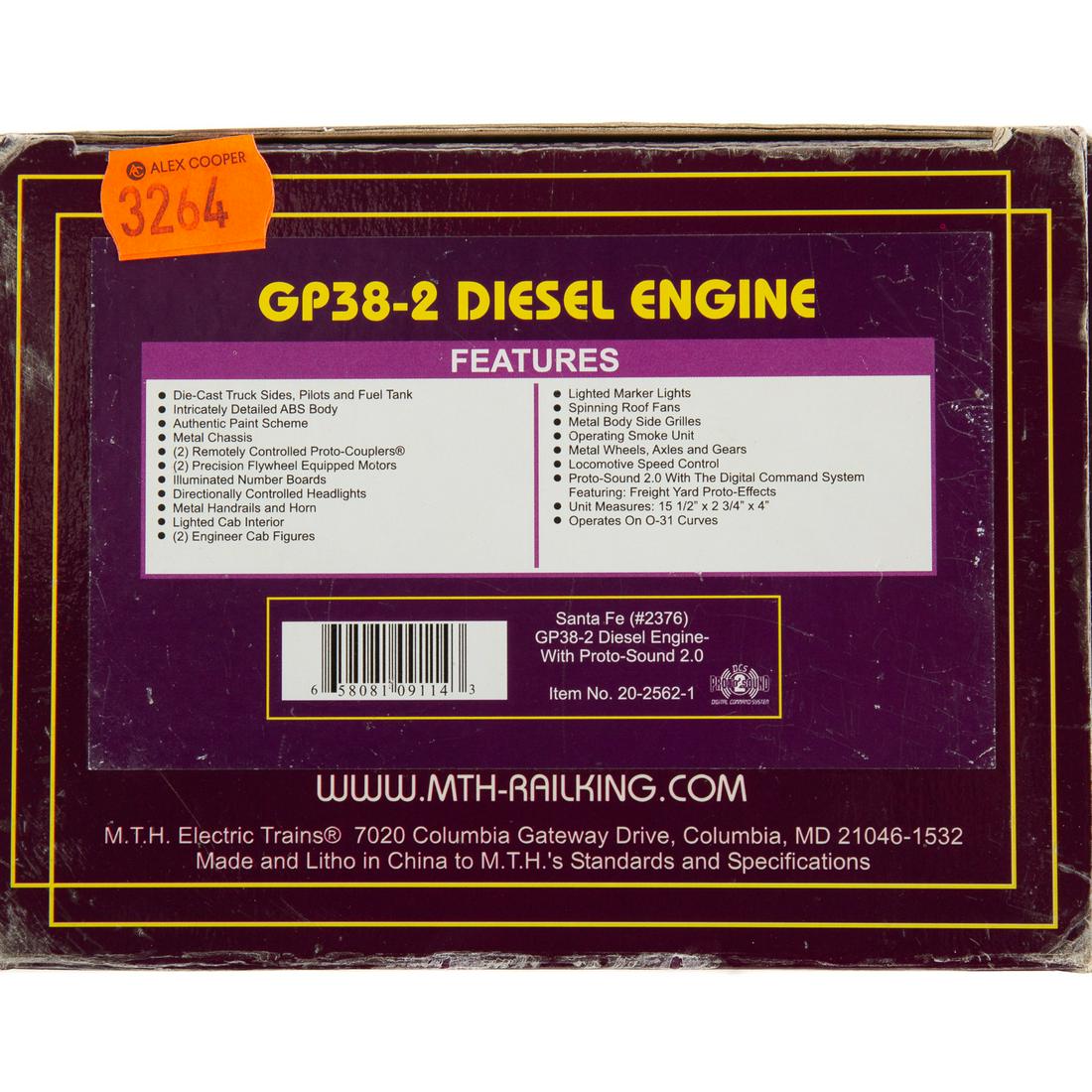 M.T.H. GP38-2 Diesel Engine (1 of 2)